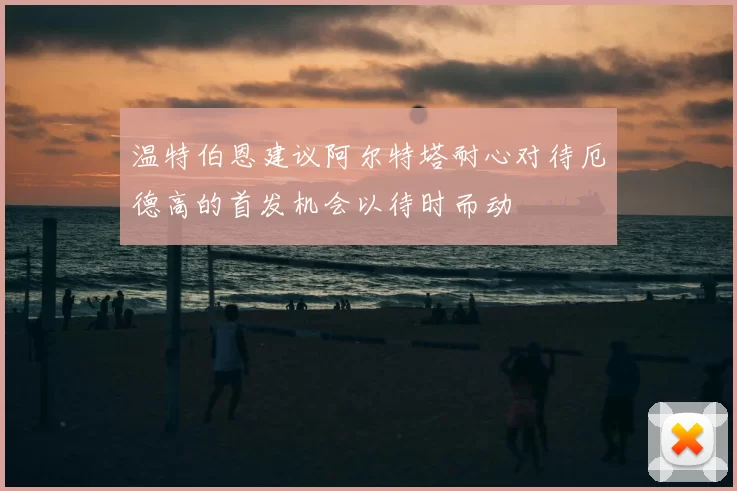 温特伯恩建议阿尔特塔耐心对待厄德高的首发机会以待时而动